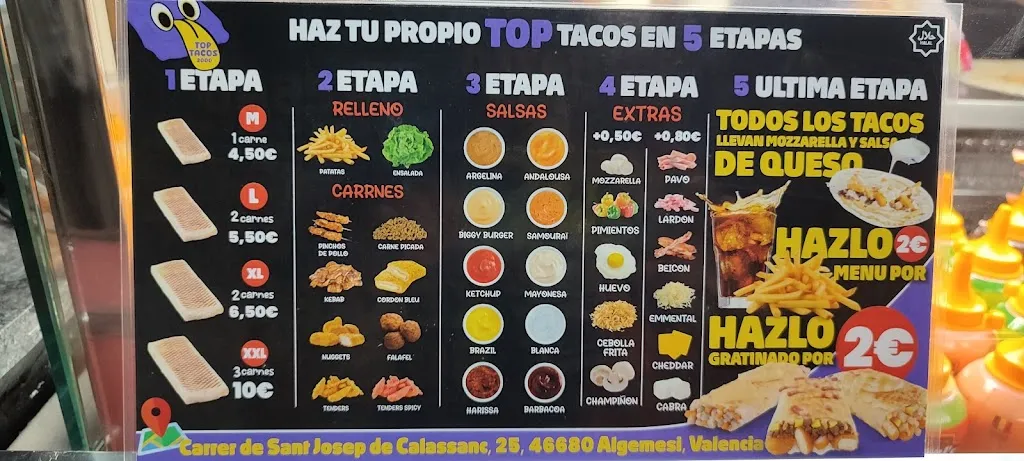 Menu_Top Tacos 2000_Algemesí_image_3