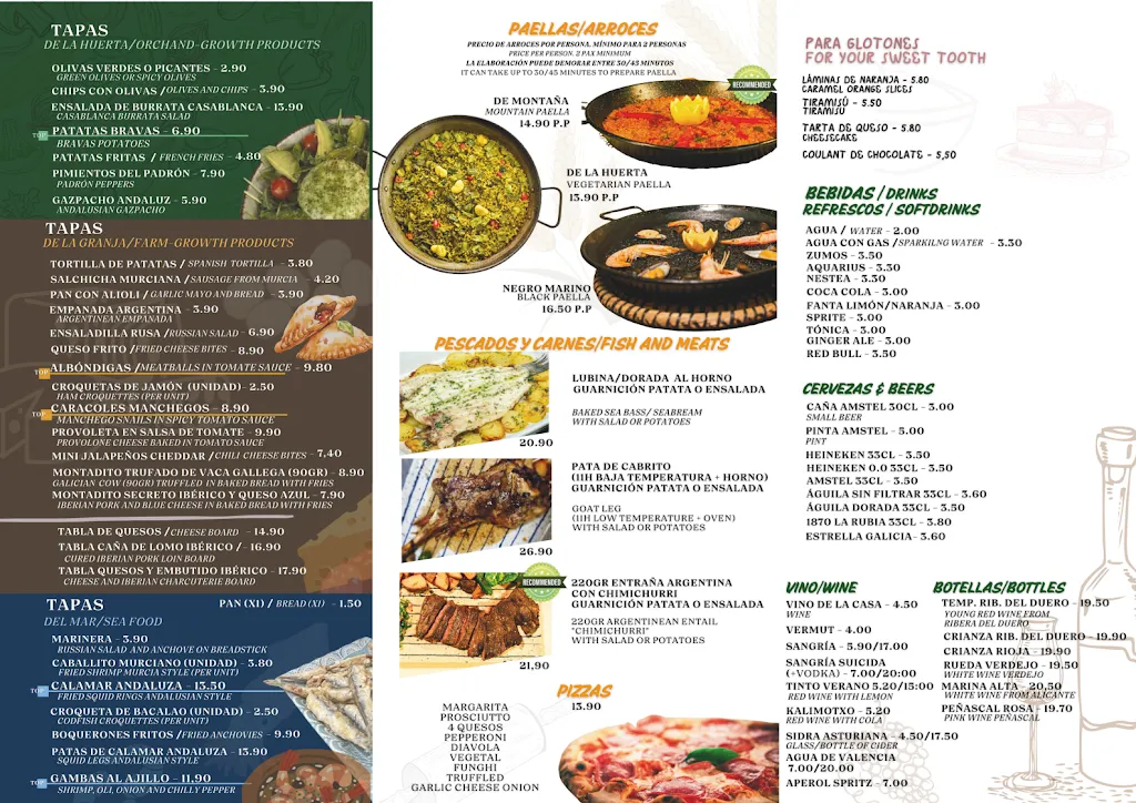 Menu_CASABLANCA Restaurante Tapas & paellas_Alicante_image_1