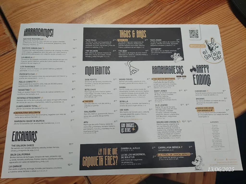 Menu_El Garaje Bar Alicante_Alicante_image_2