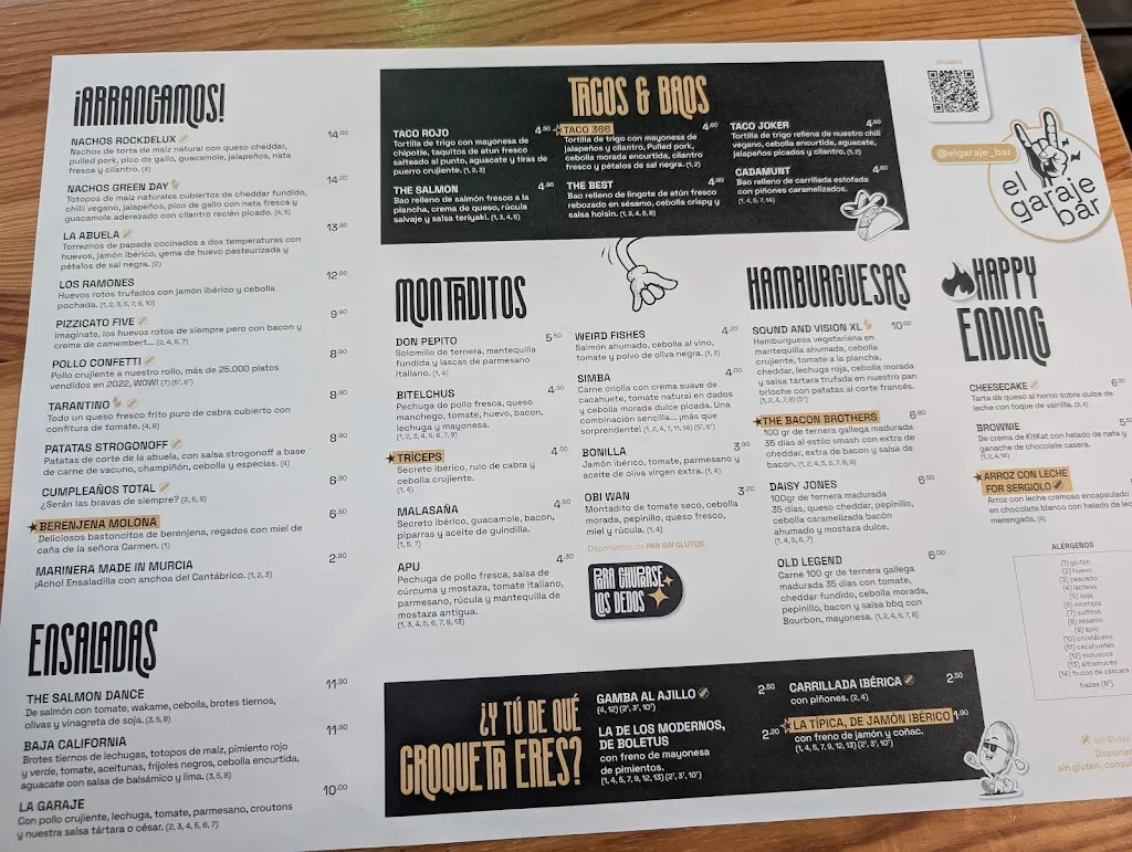 Menu_El Garaje Bar Alicante_Alicante_image_3