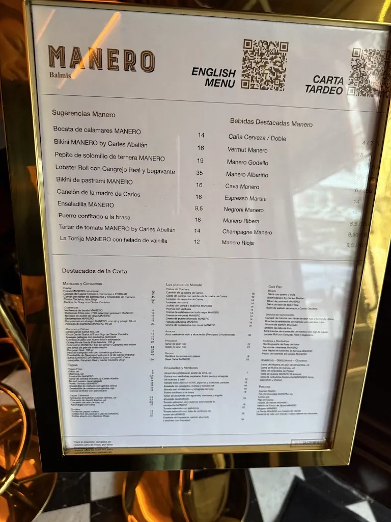 Menu_Manero Alicante - Manero Mollá_Alicante_image_1