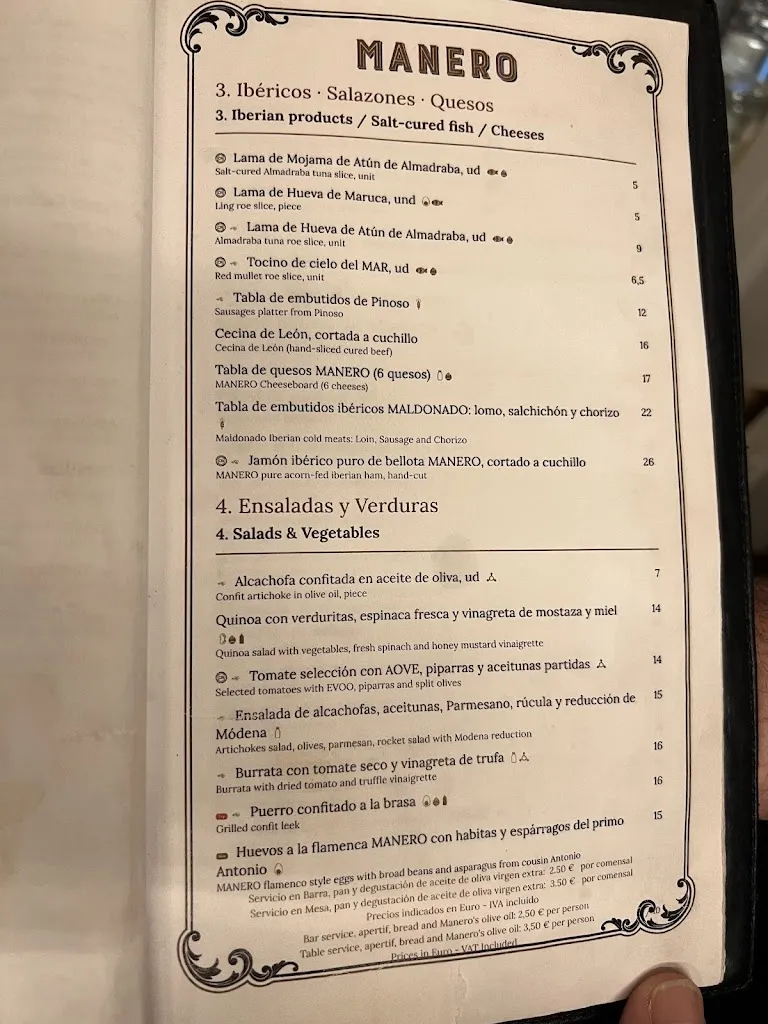Menu_Manero Alicante - Manero Mollá_Alicante_image_3