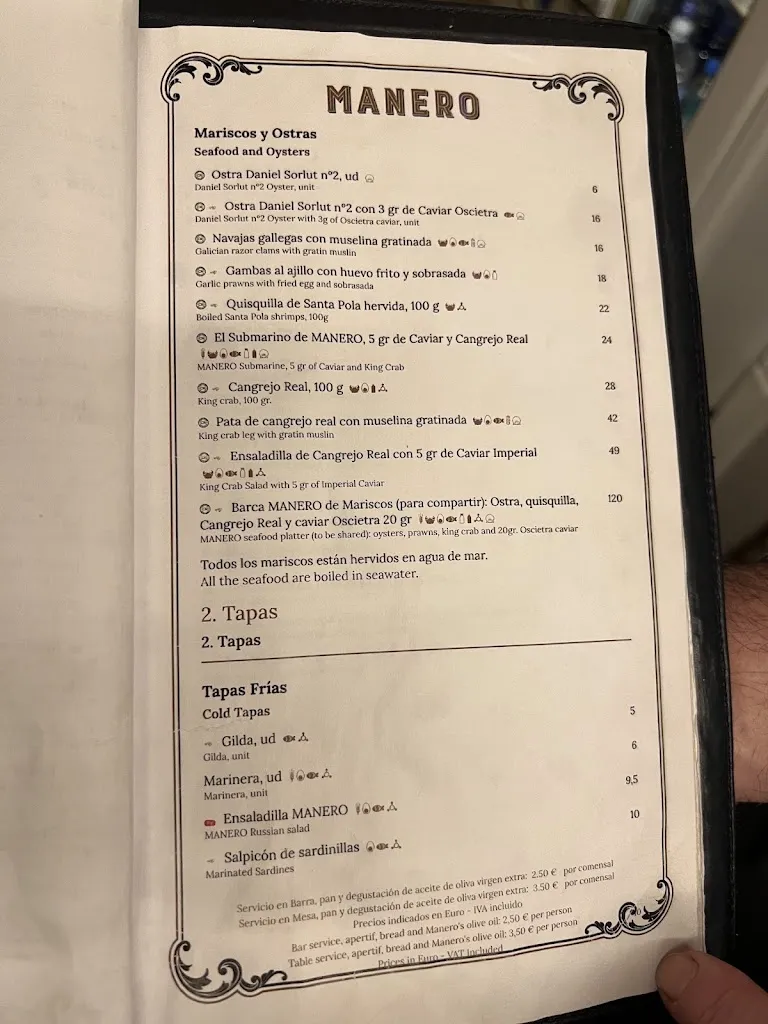 Menu_Manero Alicante - Manero Mollá_Alicante_image_4