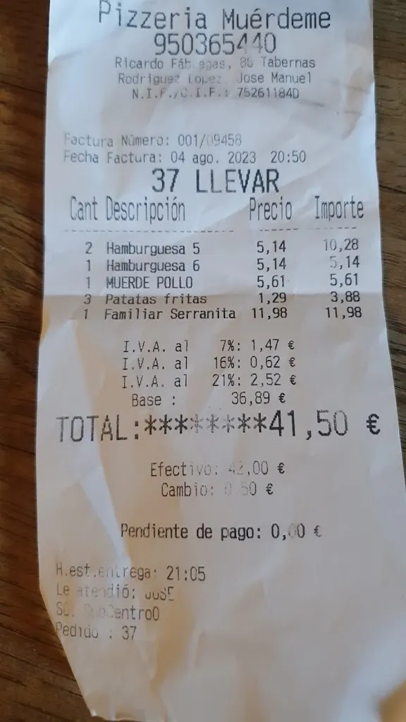 Peter Foreman _Pizzeria Muerdeme_Tabernas_recensione