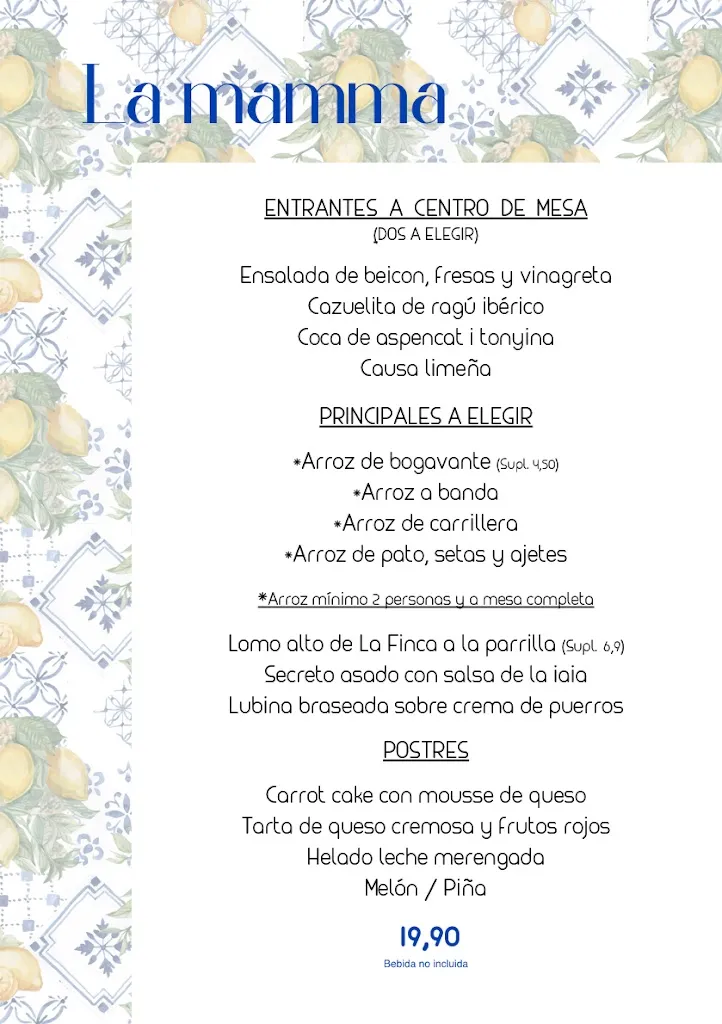Menu_La Mia Mamma Alzira_Alzira_image_1