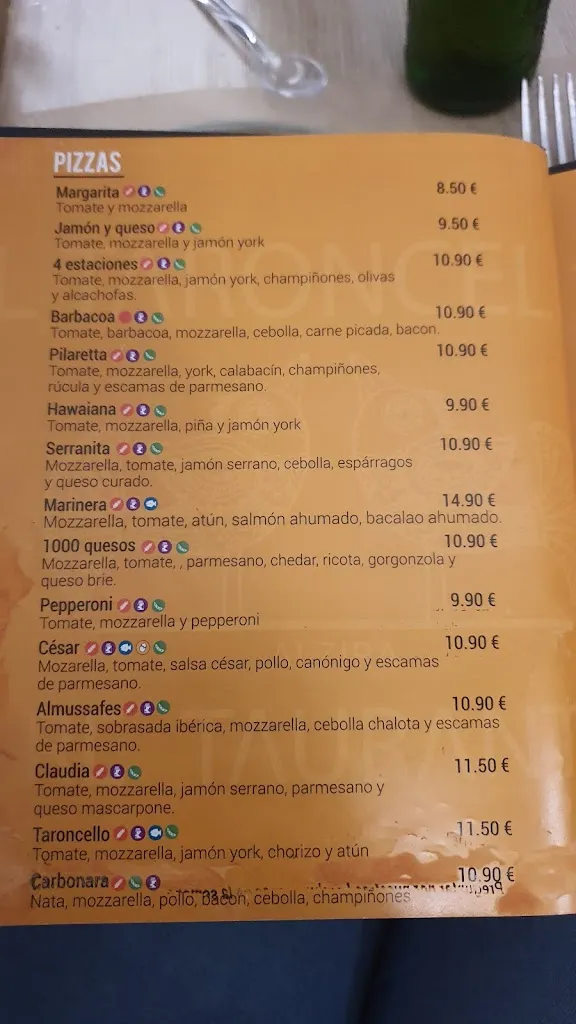 Menu_il Taroncello_Alzira_image_1