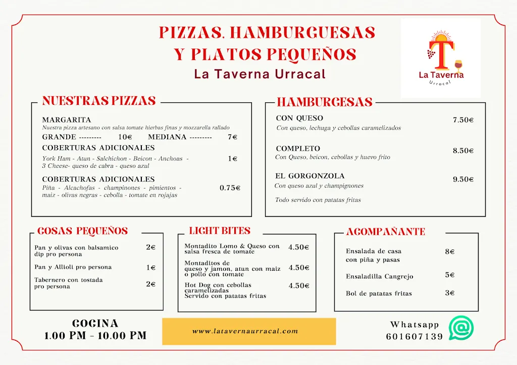 Menu_La Taverna Urracal_Urrácal_image_1