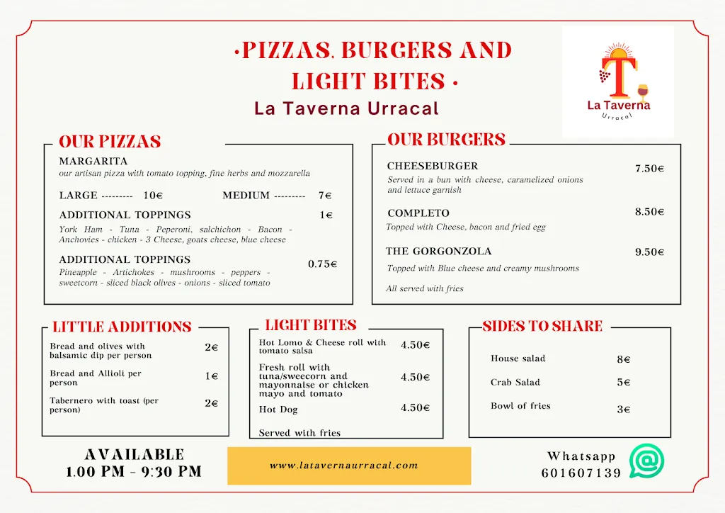 Menu_La Taverna Urracal_Urrácal_image_2