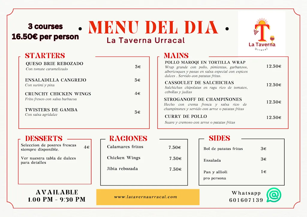 Menu_La Taverna Urracal_Urrácal_image_3
