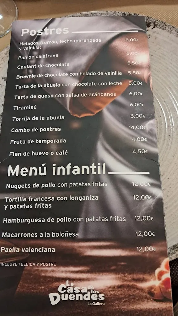 Menu_La casa de los duendes / La Gallera_Alzira_image_1