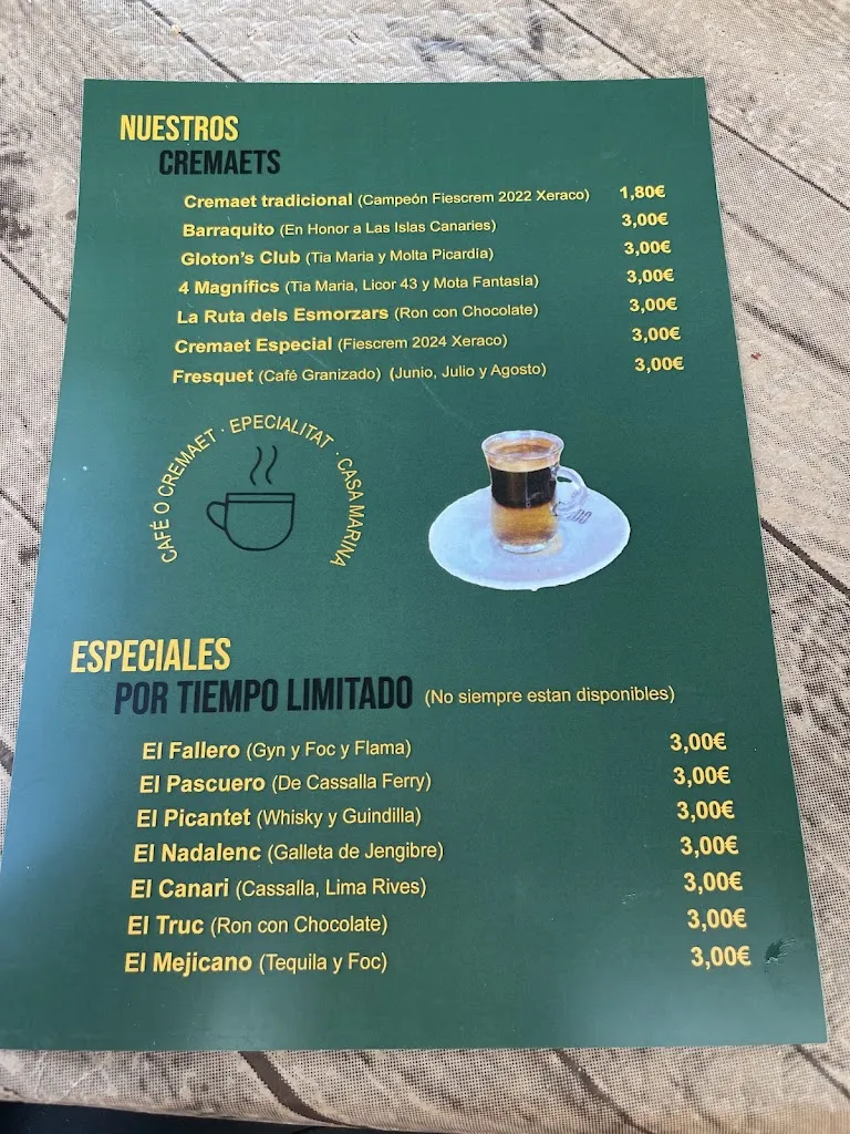 Menu_Bar rest casa marina_Benifairó de la Valldigna_image_3