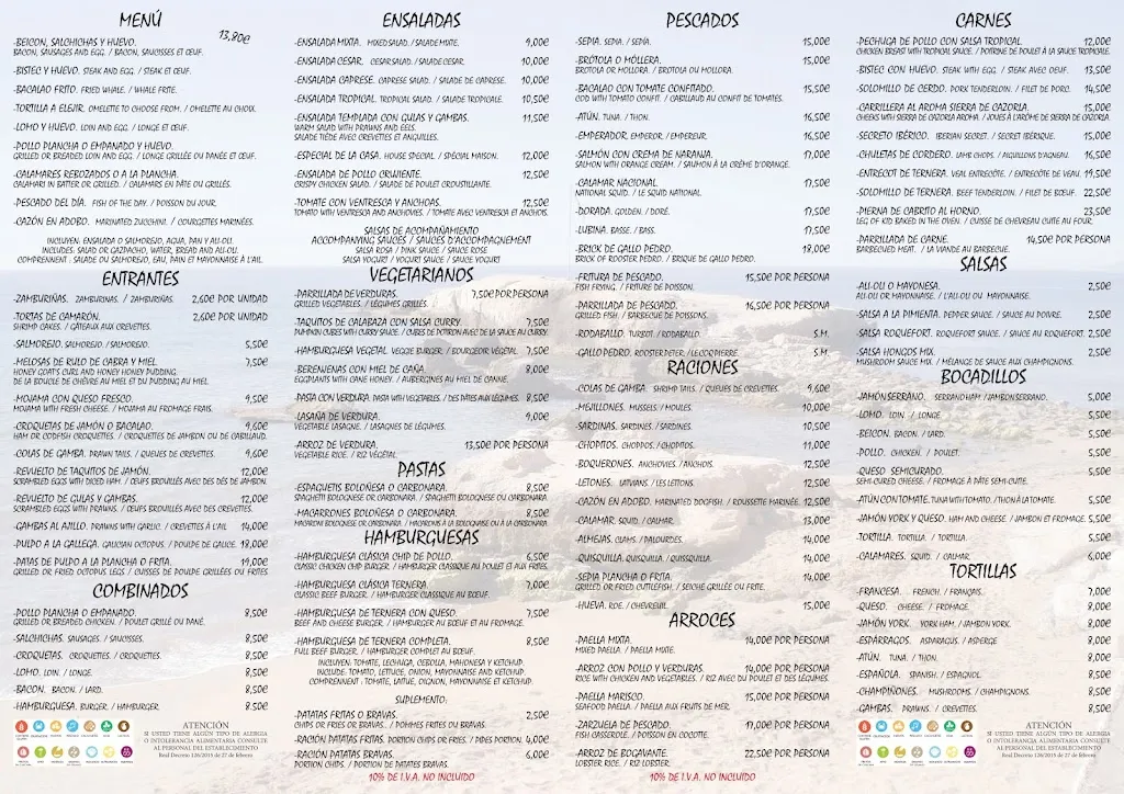Menu_Chiringuito 'Mar Sirena'_Pulpí_image_1