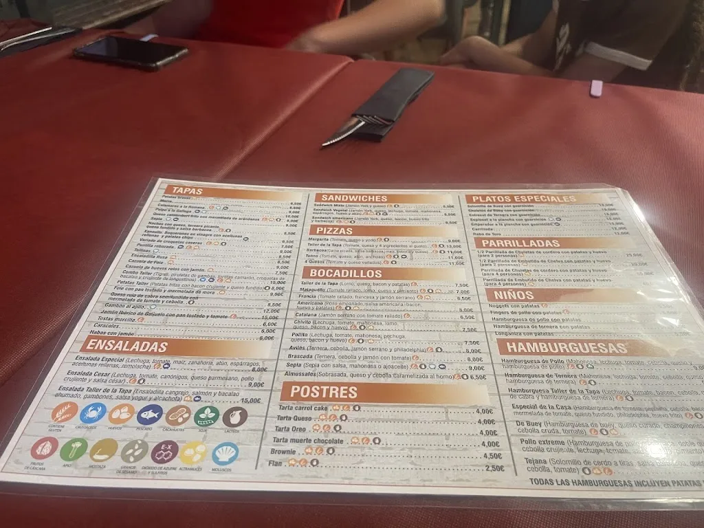 Menu_Bar restaurante El Taller De La Tapa_Benaguasil_image_1
