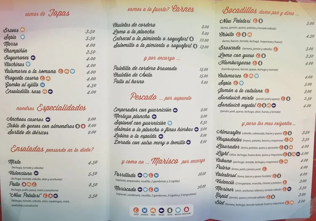 Menu_Bar restaurante Nou Pelotari_Benaguasil_image_1