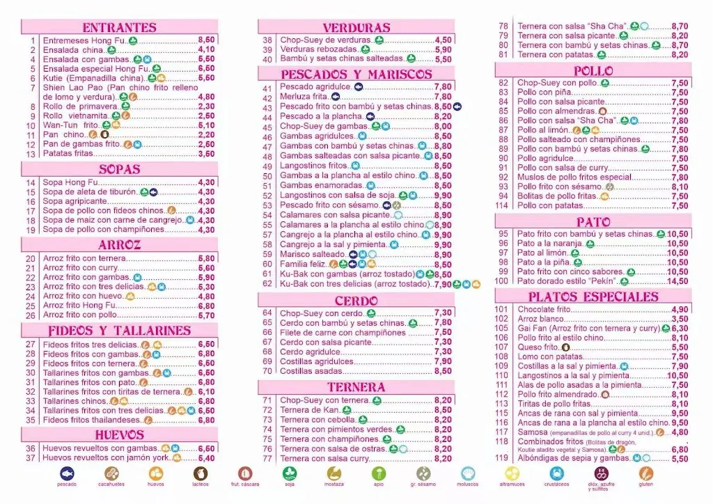 Menü_Restaurante Hong Fu_Benaguasil_Bild_1