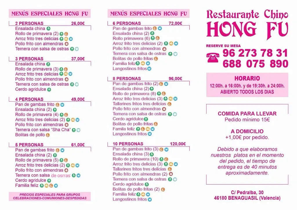 Menü_Restaurante Hong Fu_Benaguasil_Bild_2