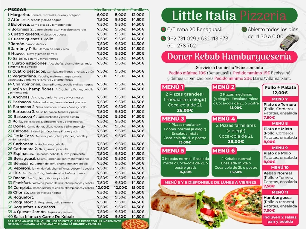 Menu_Little Italia Pizzeria kebab de tosif_Benaguasil_image_2
