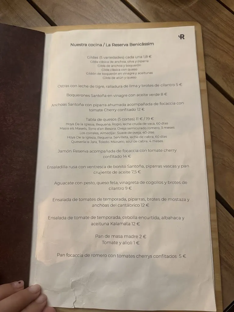 Menu_La Reserva Benicàssim - restaurante de tapas mediterráneas y vinos_Benicàssim_image_3