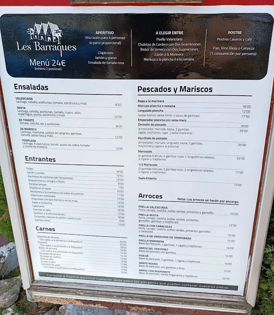 Menu_Les Barraques_Benicàssim_image_1