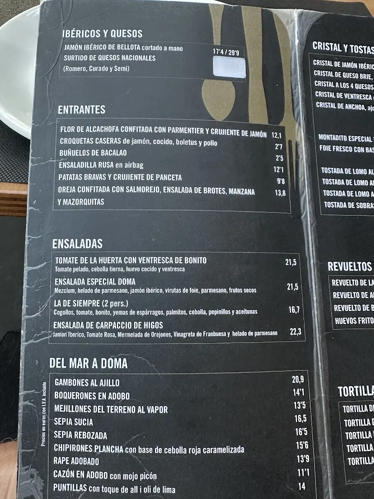 Menu_Meson Bodega DOMA_Benicàssim_image_1