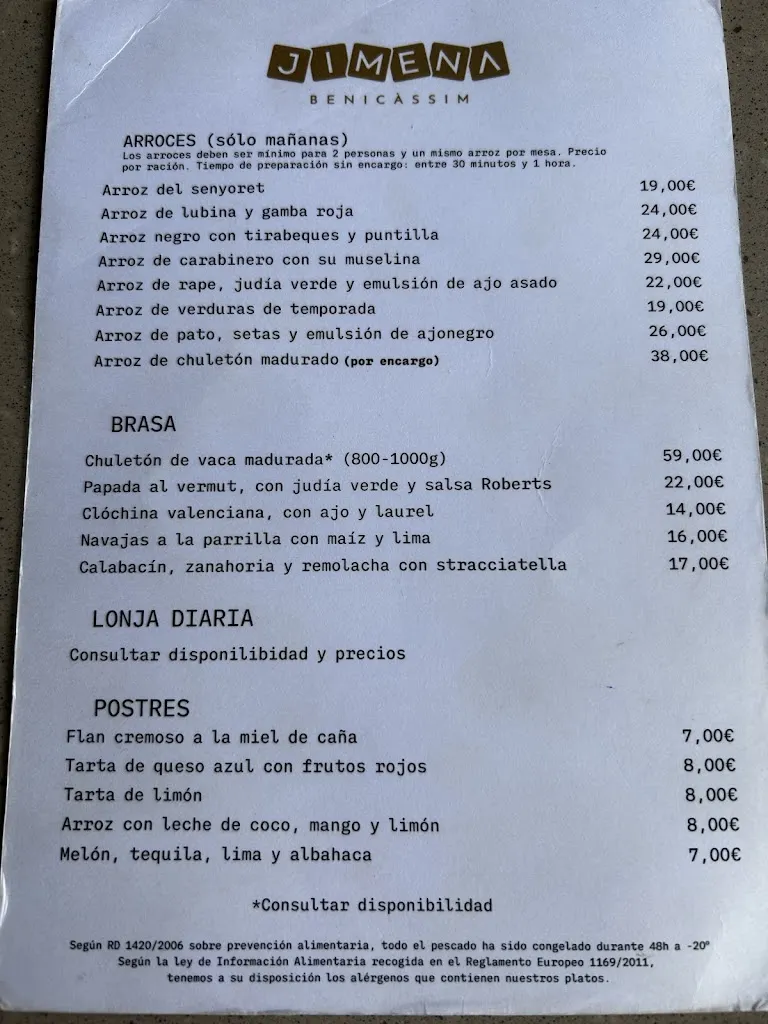 Menu_Jimena Benicàssim_Benicàssim_immagine_4