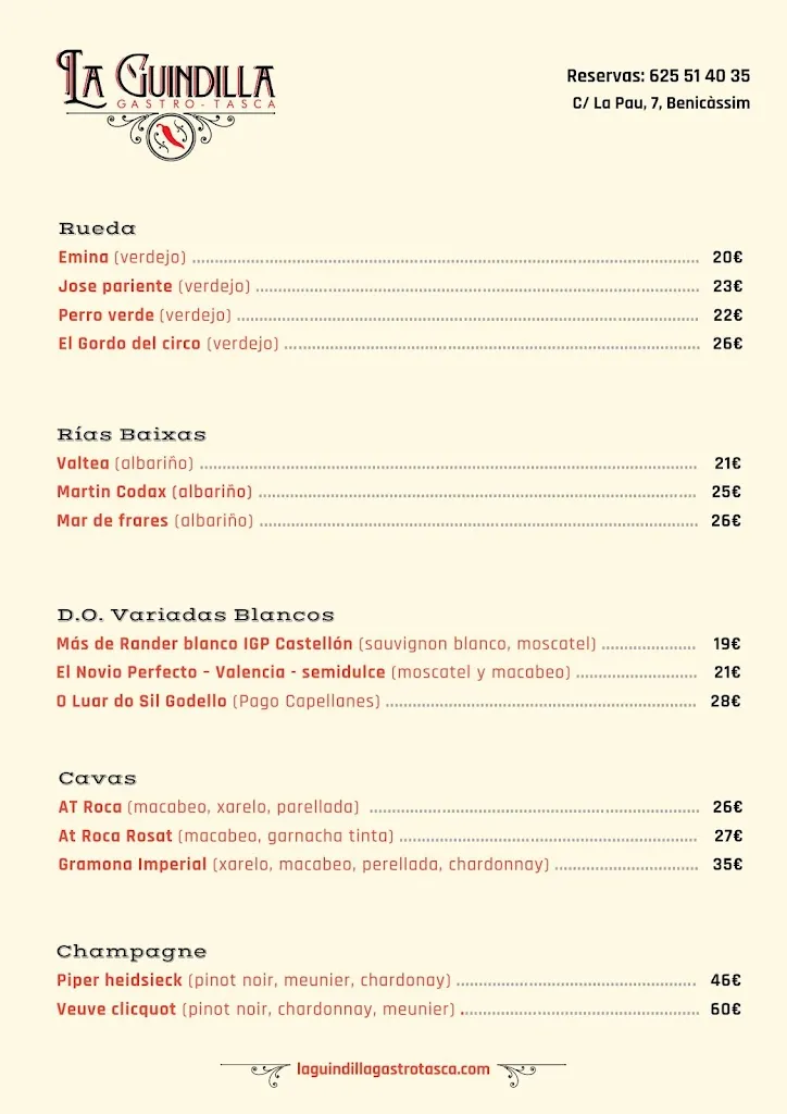 Menu_La Guindilla Gastro - Tasca_Benicàssim_image_2