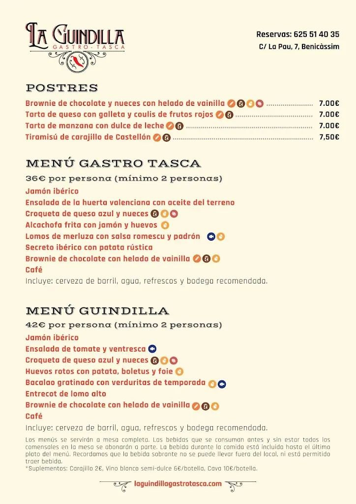 Menu_La Guindilla Gastro - Tasca_Benicàssim_image_3