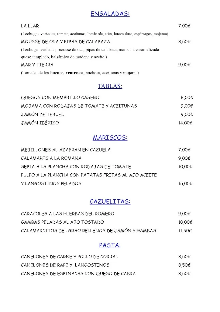 Menu_Restaurant la Llar_Benicàssim_immagine_3