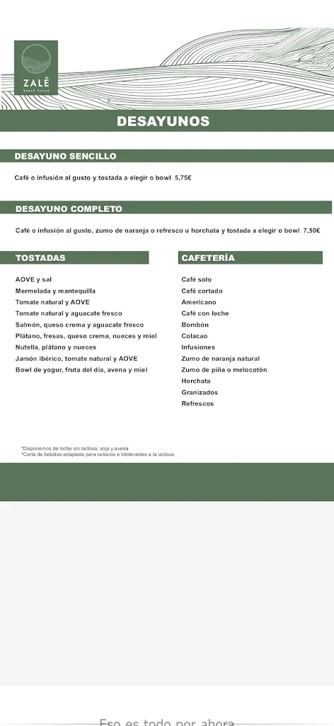 Menu_ZALÊ Beach House_Benicàssim_image_1