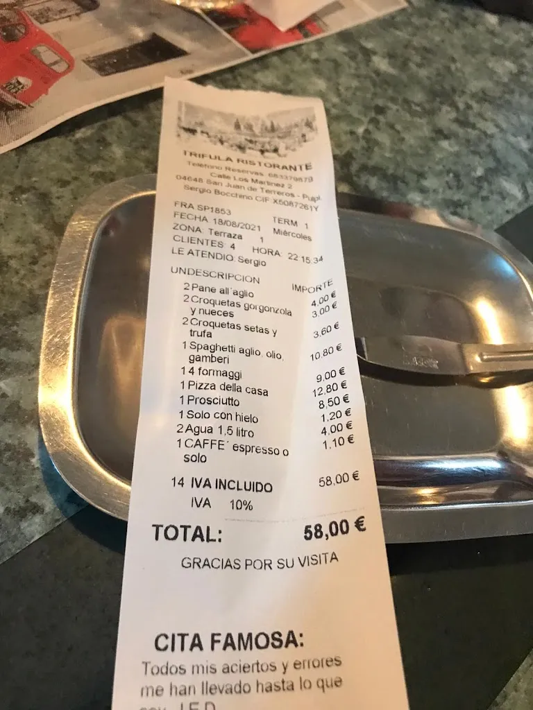 Menu_Restaurant Trifula_Pulpí_immagine_1