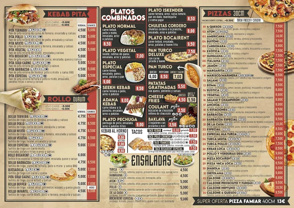 Menu_Bocairent Turca kebab pizzeria italiana_Bocairent_image_1