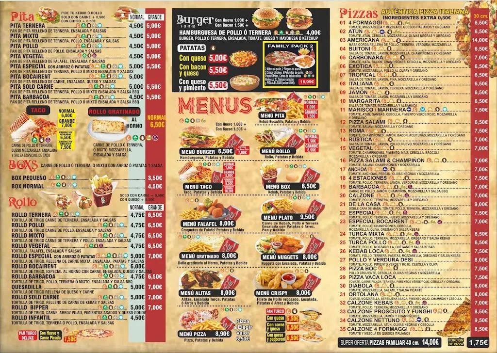Menu_Bocairent Turca kebab pizzeria italiana_Bocairent_image_3