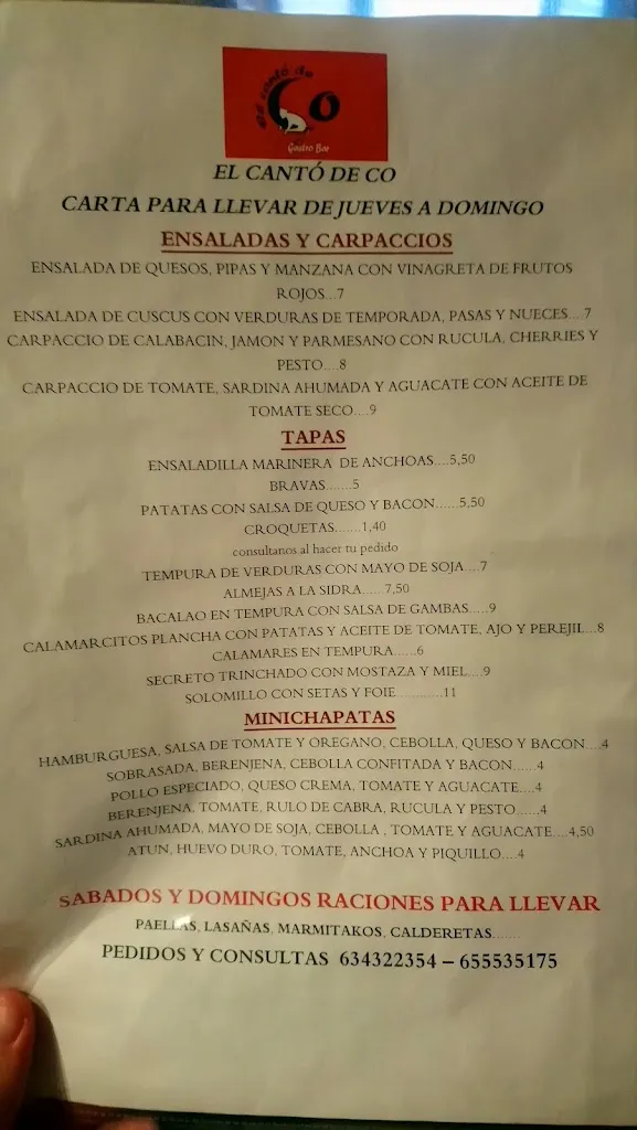 Menu_Bar El Cantó de Co_Bétera_immagine_2