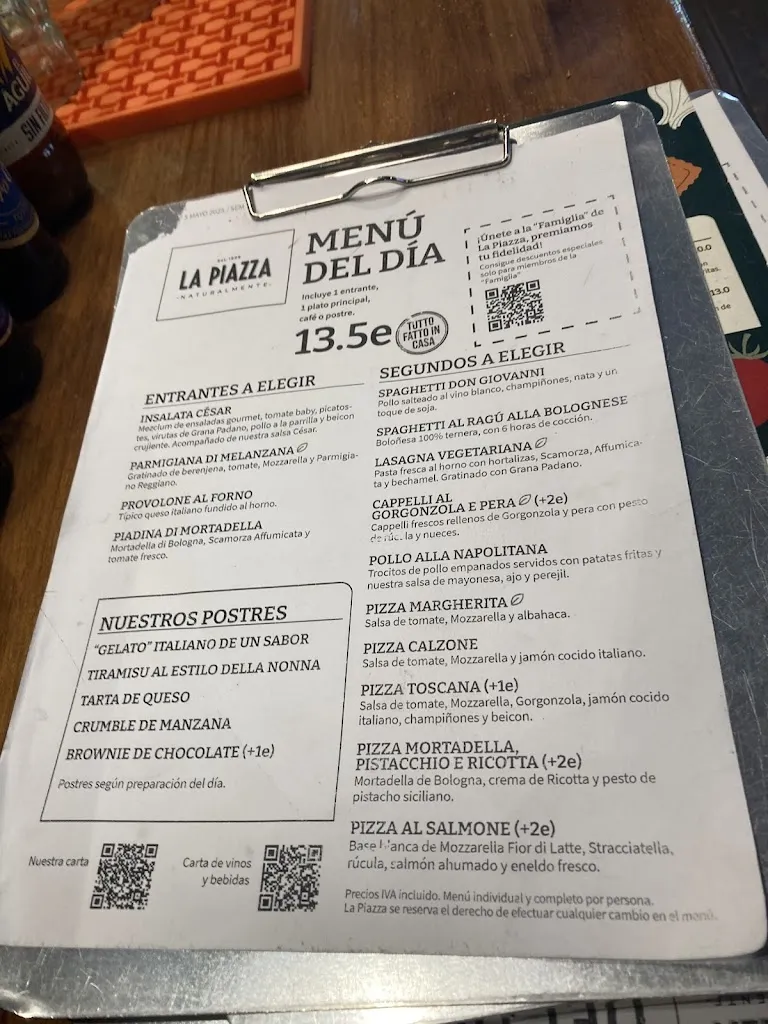 Menu_La Piazza Mas Camarena_Bétera_image_2