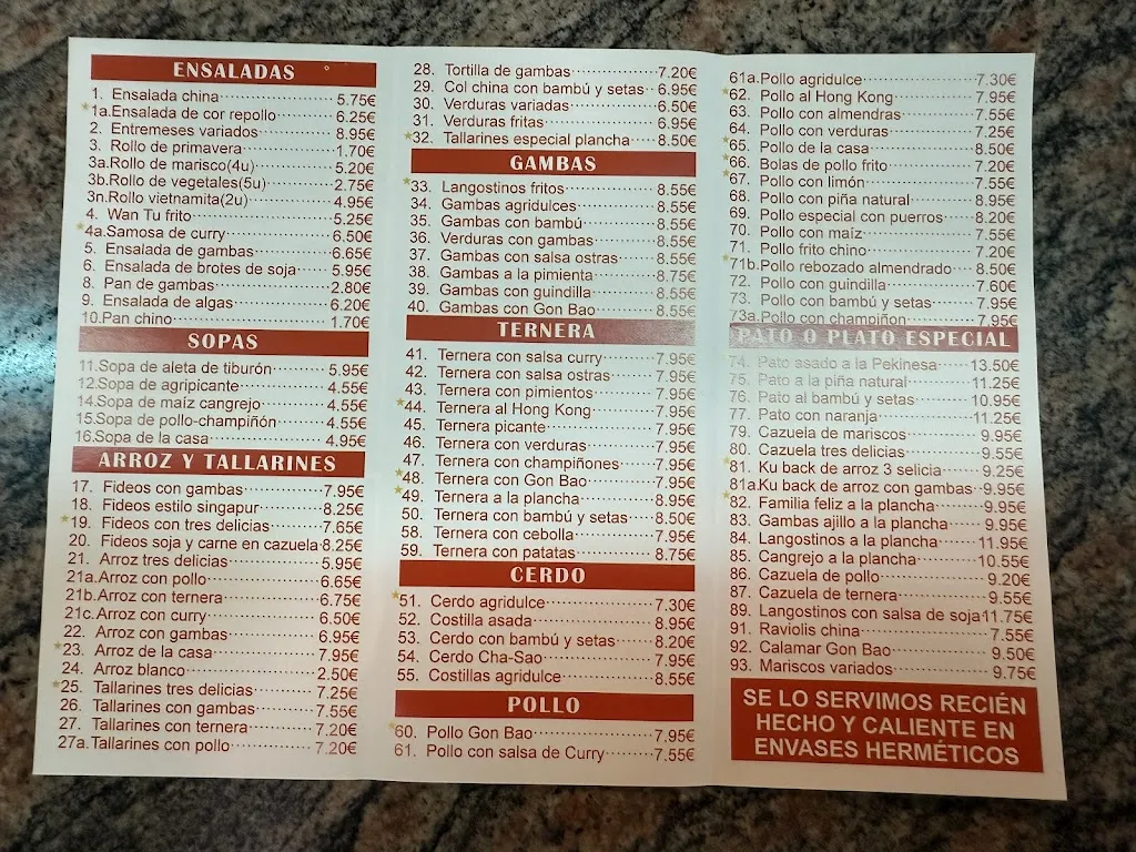 Menu_Restaurant Xinés Nuevo Tesoro_Bétera_image_2