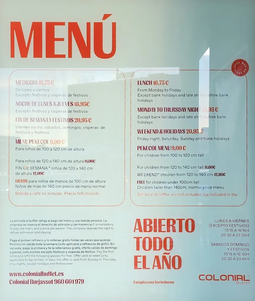 Menu_Colonial Buffet Burjassot_Burjassot_image_3