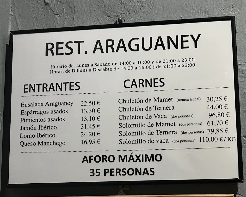 Menu_Araguaney_Burjassot_immagine_1