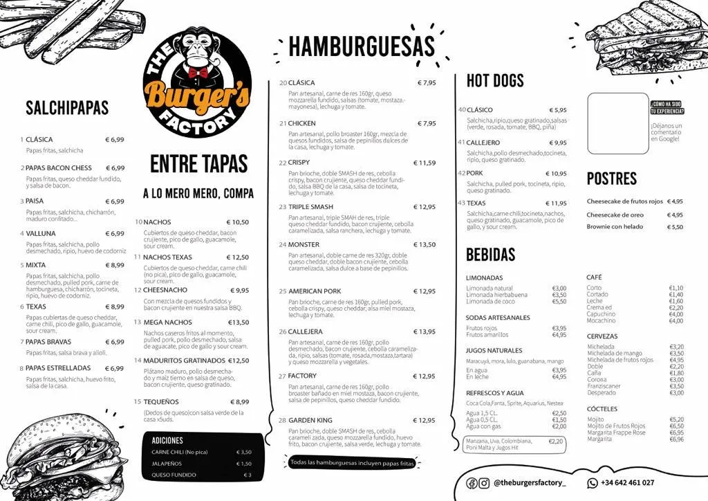 Menu_The Burgers Factory_Burjassot_image_2