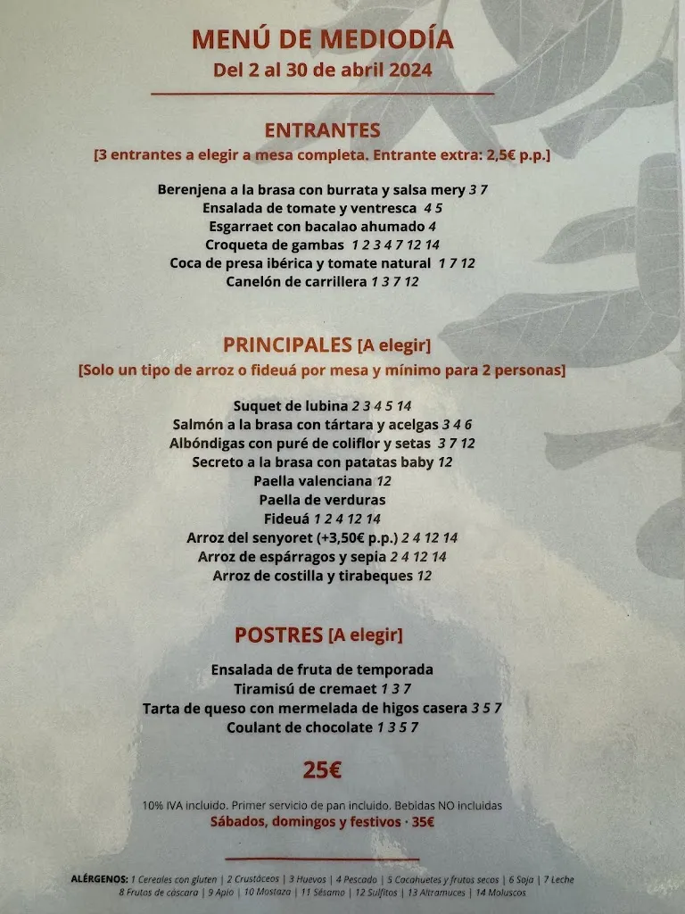 Menu_Villa Indiano. Restaurante, eventos y jardín gastronómico y cultural_Burjassot_immagine_2