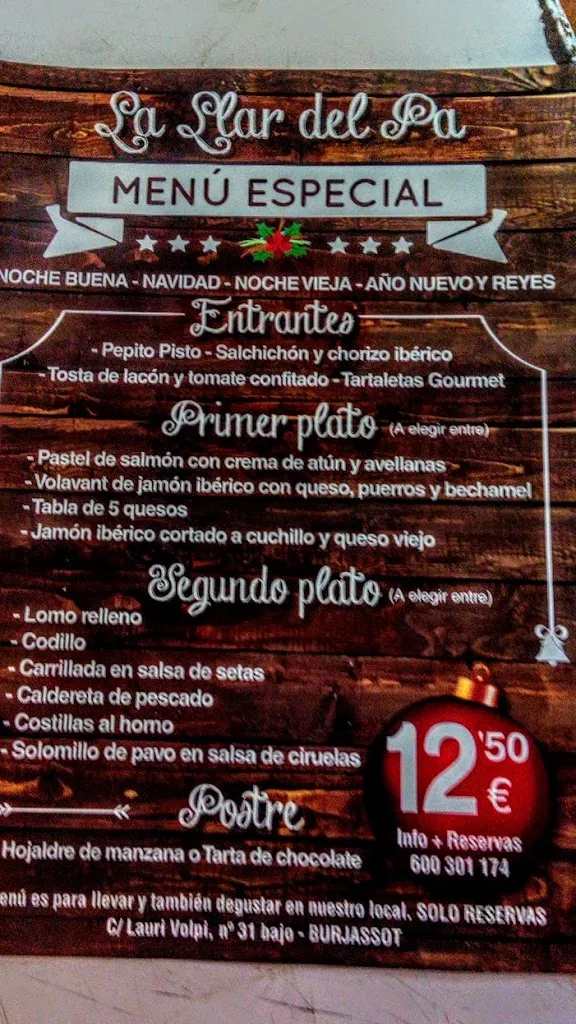 Menu_Restaurant La Llar del pá_Burjassot_image_3