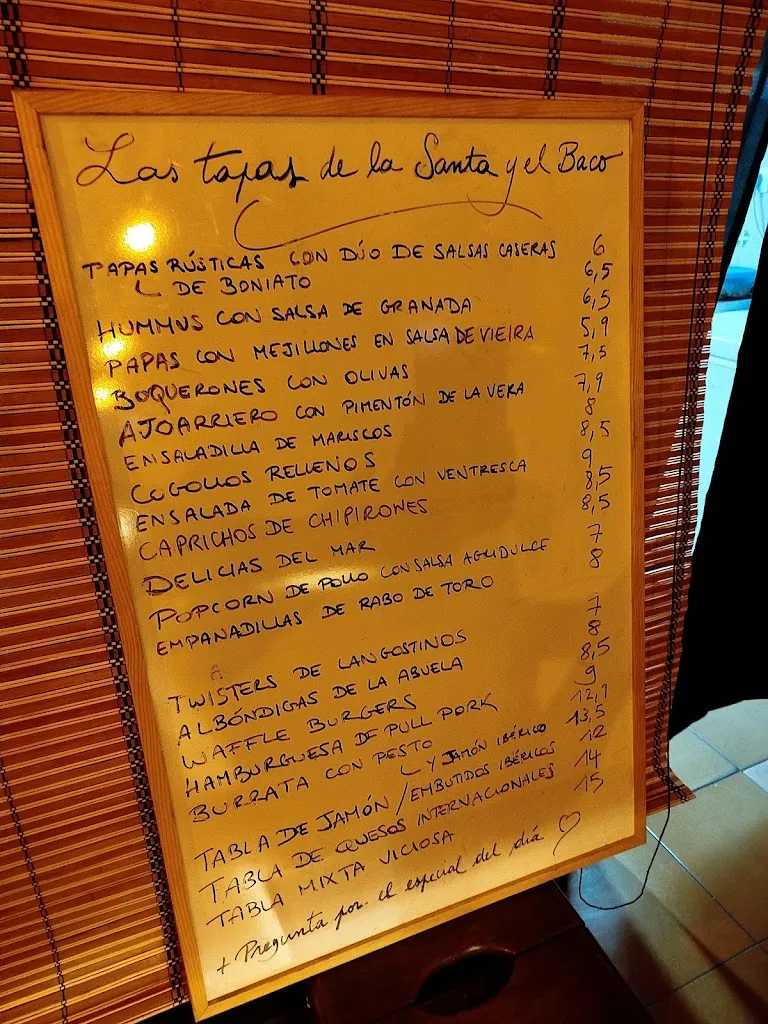 Menu_La Santa y el Baco_Burjassot_immagine_1
