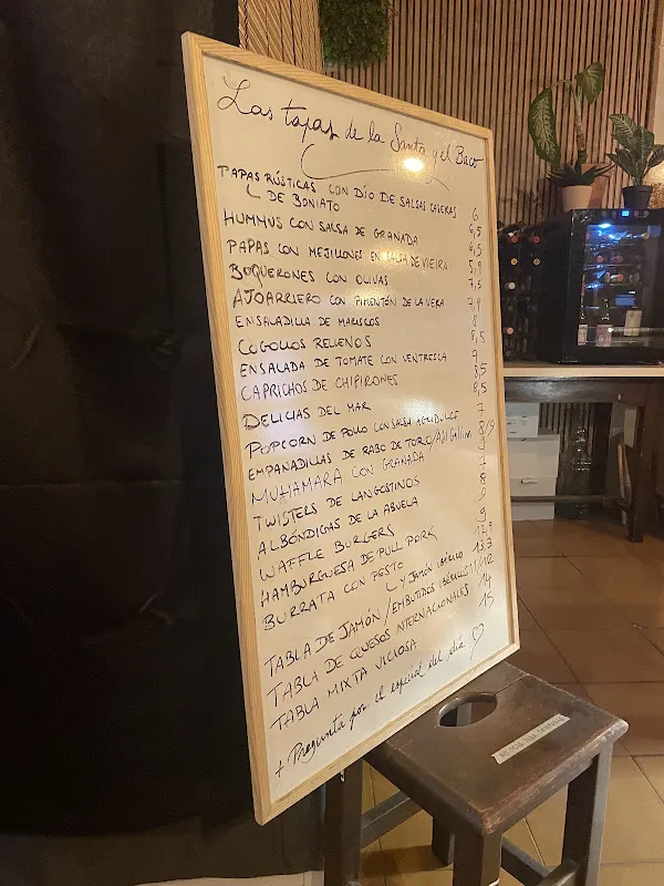 Menu_La Santa y el Baco_Burjassot_immagine_2