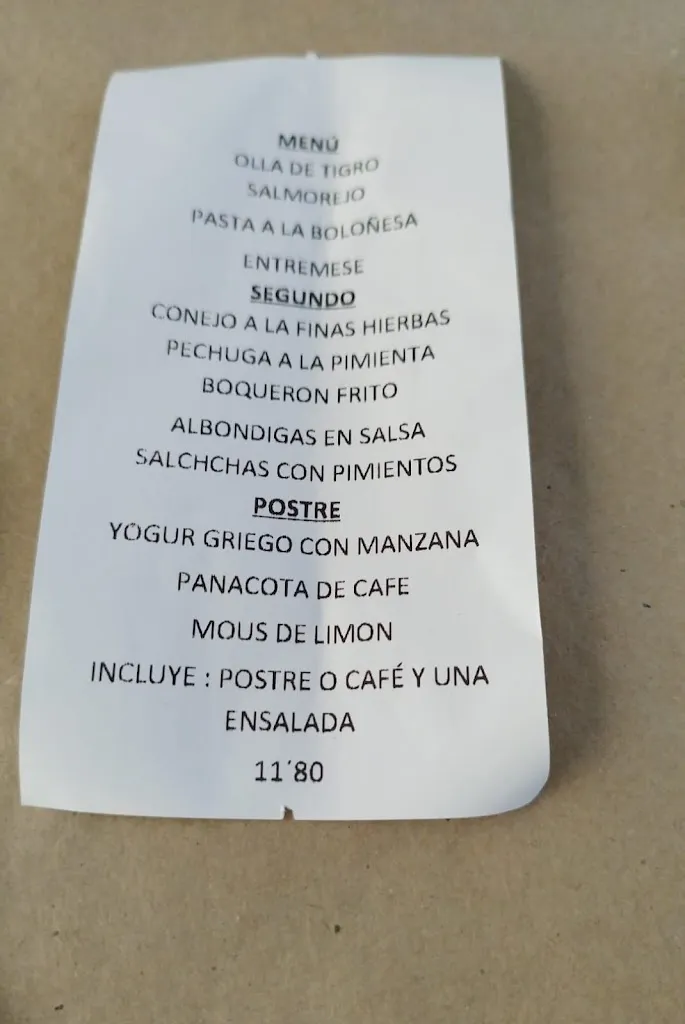 Menu_BAR RESTAURANTE SECRETO_Tíjola_image_2