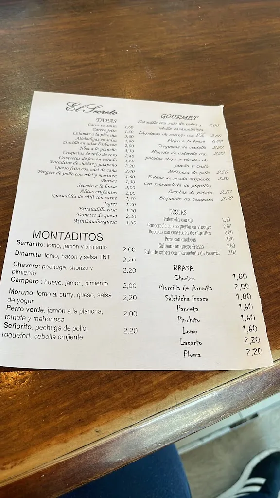 Menu_BAR RESTAURANTE SECRETO_Tíjola_image_3