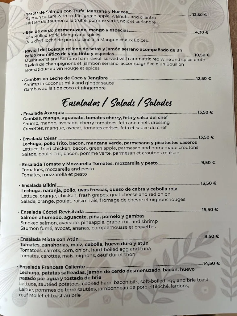 Menu_Bikini Burriana Beach 