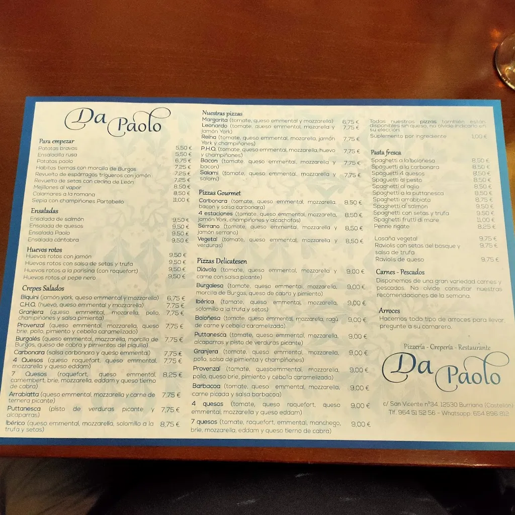 Menu_Da Paolo_Burriana_image_1