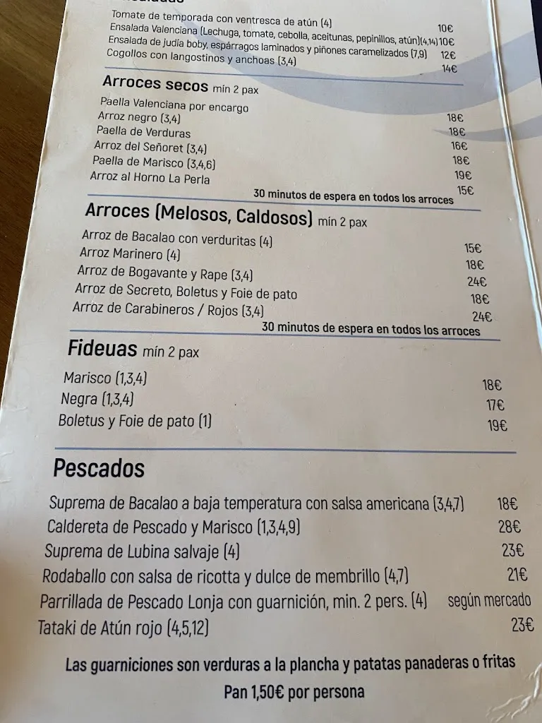 Menu_Restaurante La Perla de Canet_Canet d'En Berenguer_image_1