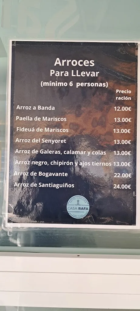 Menu_Restaurante Arrocería CA’ RAFA | Paellas, Arroces y Comidas para llevar  en Canet d'en Berenguer_Canet d'En Berenguer_image_1