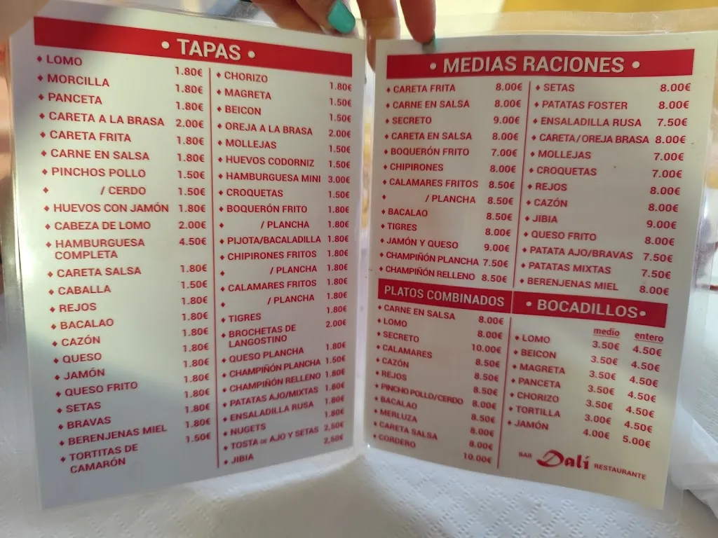 Menu_Cafe Bar Dali_Tíjola_image_1