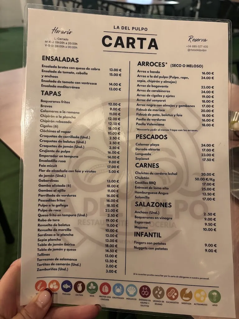 Menu_Restaurante Arrocería La Del Pulpo_Canet d'En Berenguer_image_3